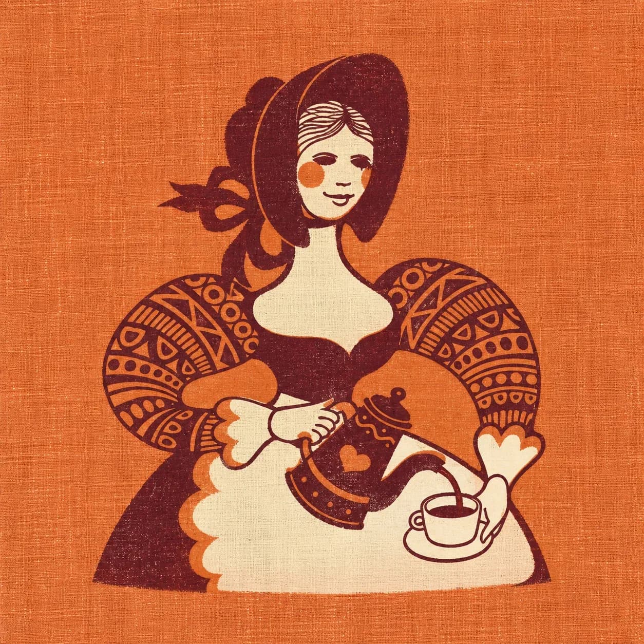 The Anna Miller’s maiden, printed on cloth