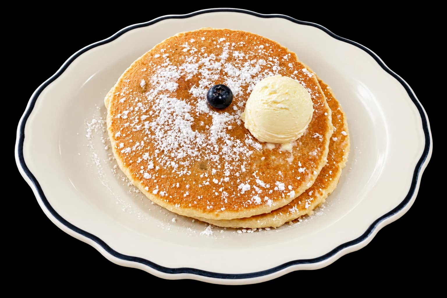 A short stack of buttermilk pancakes