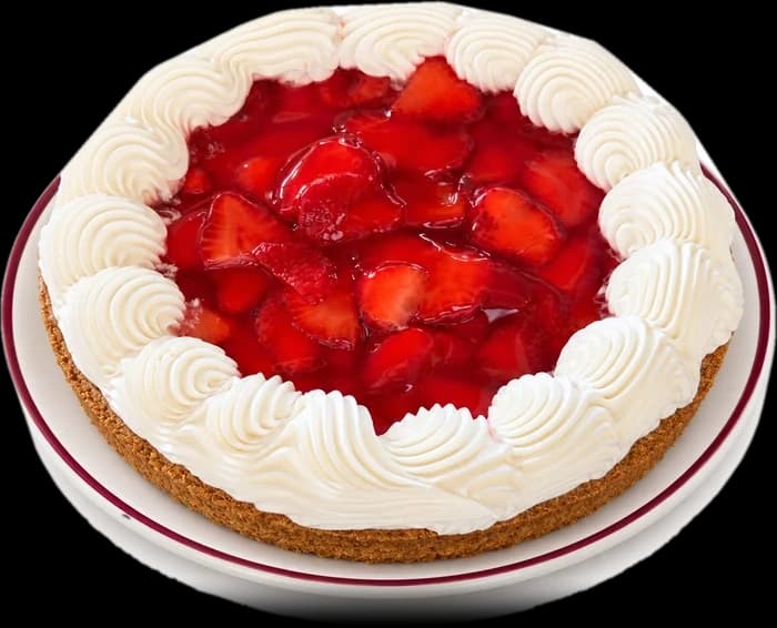 A strawberry cheesecake